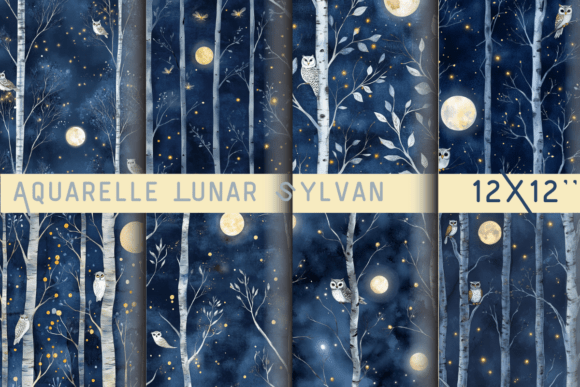 Download Aquarelle Lunar Sylvan Backdrop - Backdrop Collection