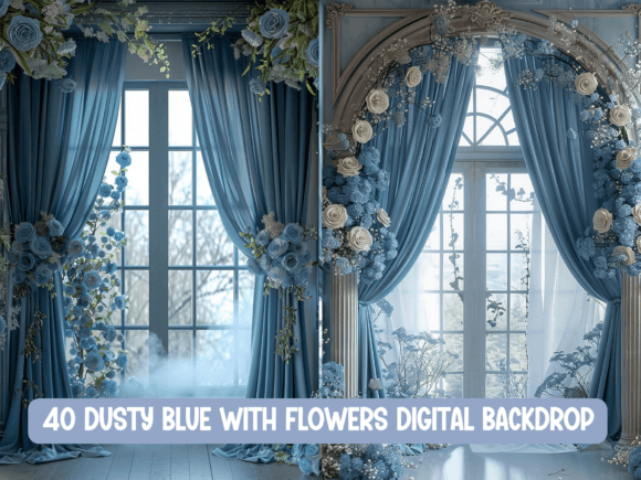 Download Dusty Blue Silk Digital Backdrop - Backdrop Collection