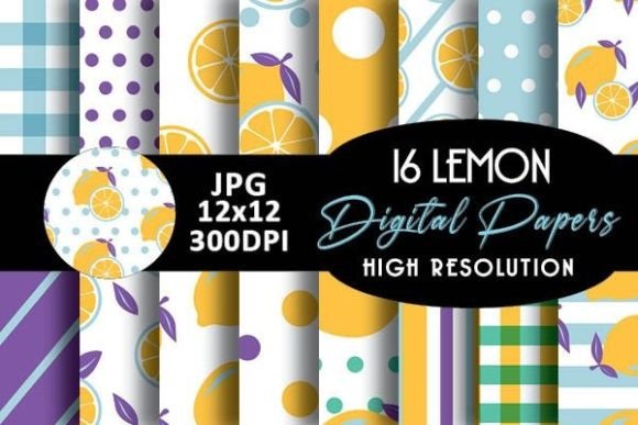 Download Lemon Digital Papers Patterns - Lemon digital papers Collection