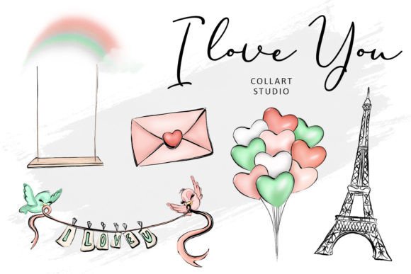 Download Cute Valentine Illustrations, Love - Illustration Collection