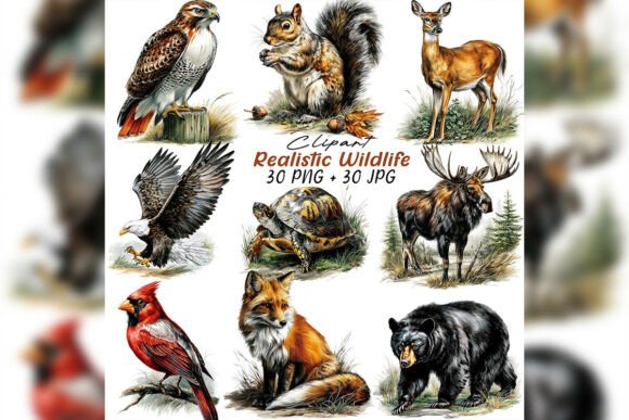 Download Whimsical Wildlife Illustration Clipart - Illustration Collection