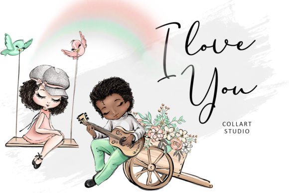Download Cute Valentine Illustrations, Love - Illustration Collection