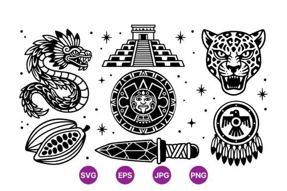 Download Aztec Tribal Vector Illustrations - Illustration Collection