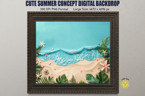 Download Cute Summer Concept Digital Backdrop - Backdrop Collection