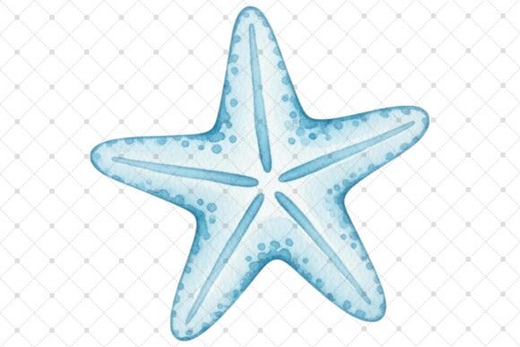 Download Minimalist Blue Starfish Illustration - Illustration Collection
