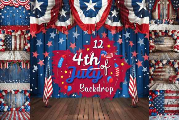 Download 4th of July Digital Backdrop Bundle - Backdrop Collection