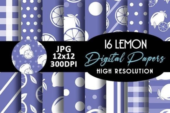 Download Purple Lemon Digital Papers Patterns - Lemon digital papers Collection