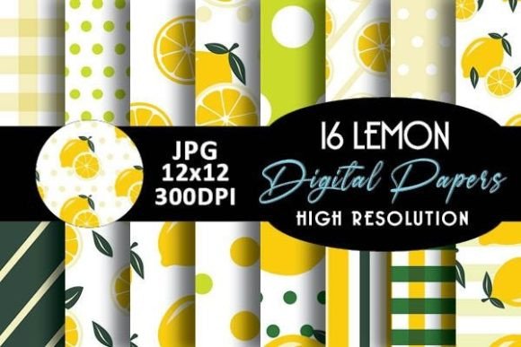 Download Lemon Digital Papers Patterns - Lemon digital papers Collection