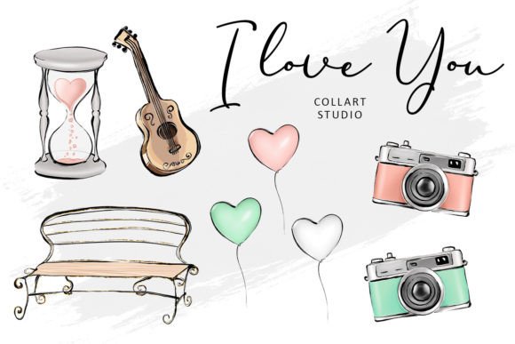 Download Cute Valentine Illustrations, Love - Illustration Collection