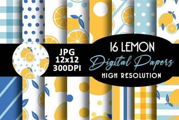Download Lemon Digital Papers Patterns - Lemon digital papers Collection