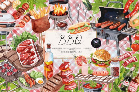 Download BBQ Food Illustration Clipart - Illustration Collection