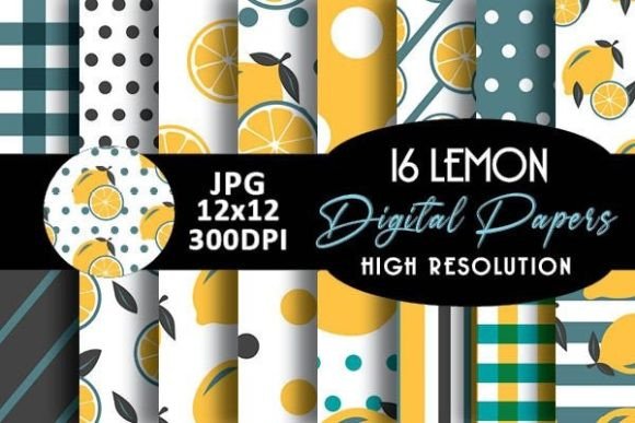 Download Dark Lemon Digital Papers Patterns - Lemon digital papers Collection