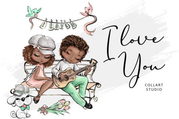 Download Cute Valentine Illustrations, Love - Illustration Collection