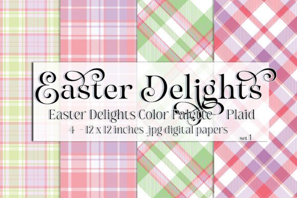 Download Easter Delights, Spring Plaid Papers 1 - Premium Resources